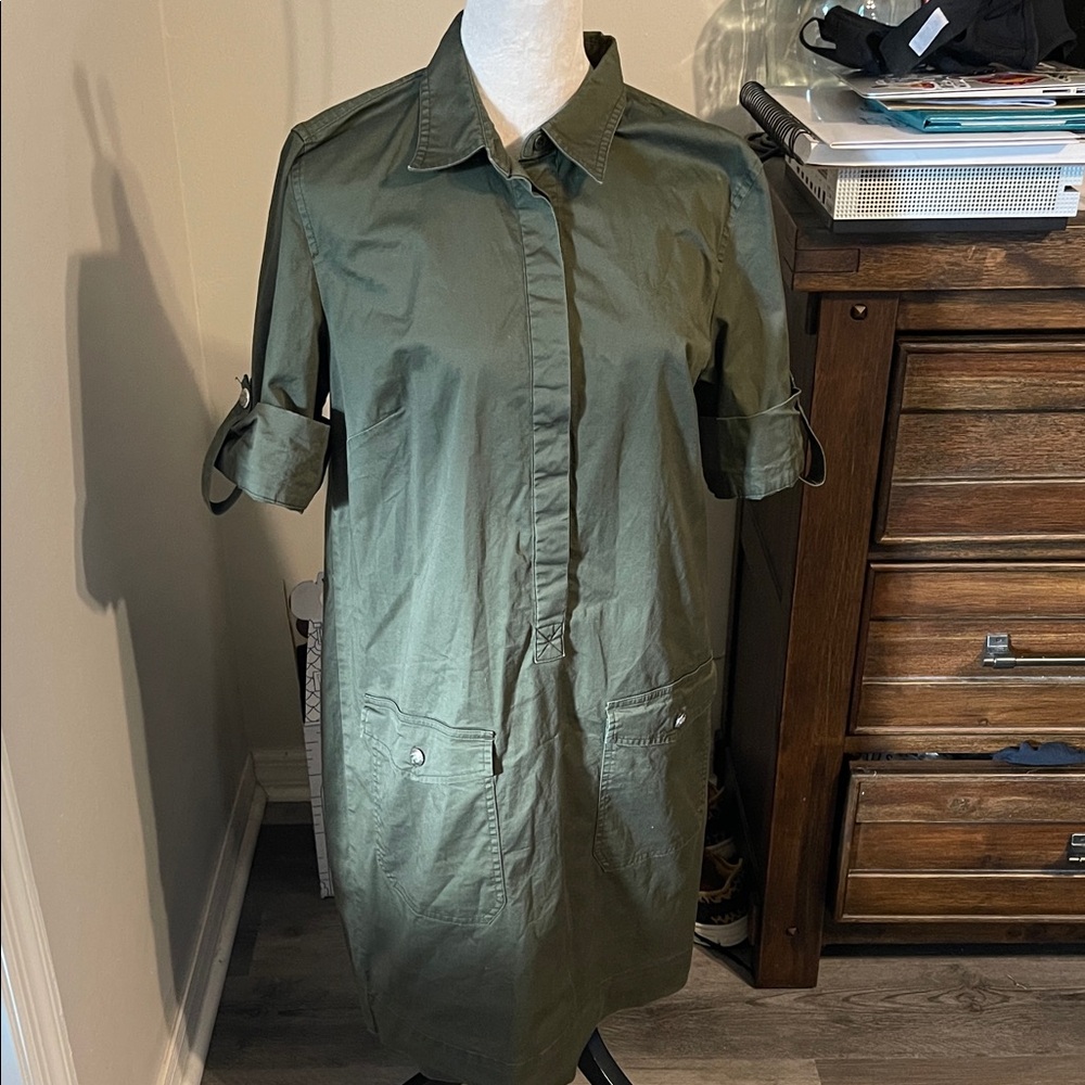 Lauren Ralph Lauren Olive Green Shirt Dress